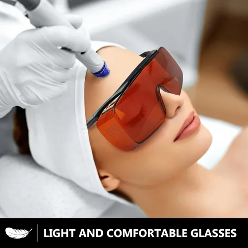 Vista 6 de Gafas láser profesionales de doble onda 532+1064 nm, resistentes a láser 180-540 y 750-1100 nm para láser infrarrojo de 445 nm, 532 nm, 1064 nm
