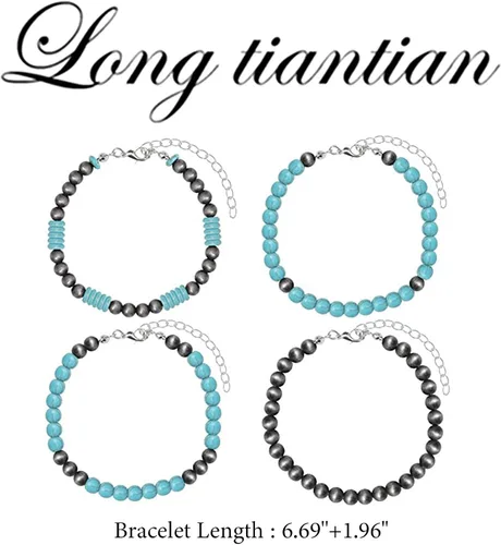 Vista 7 de Long tiantian Pulseras de oro pulseras de moda de plata gruesa
