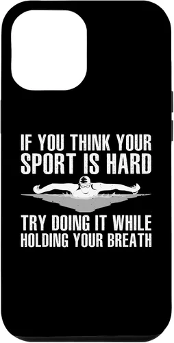 Vista 10 de iPhone 12 mini divertido arte de natación para hombres mujeres nadador natación entrenador entrenamiento caso