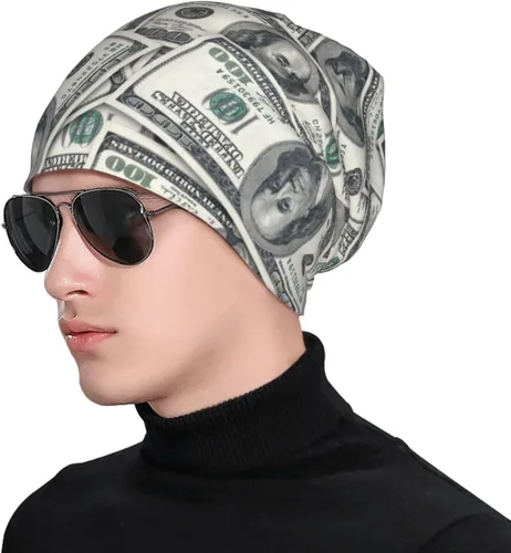 Vista 3 de Us Bill Dollars Money Knit Beanie Hat Adultos Stretch Knit Skull Beanies Cap Sombreros para Mujeres Hombres