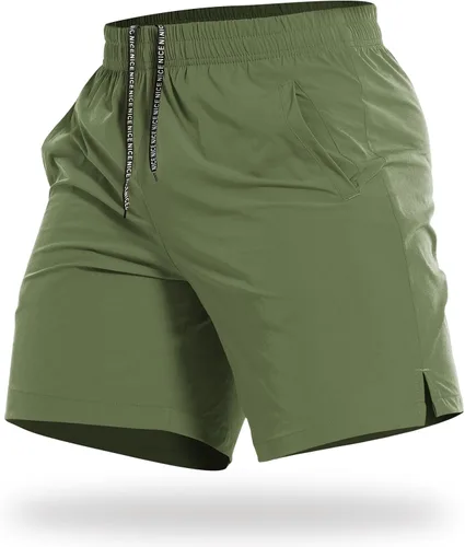 Vista 25 de CANGHPGIN Pantalones cortos deportivos de entrenamiento para hombre de 7 pulgadas / 5 pulgadas, de secado rápido, pantalones cortos de correr