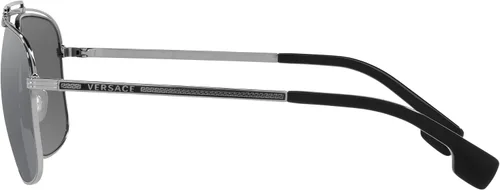 Vista 2 de Versace Man Sunglasses Gunmetal Frame, Light Grey Mirror Black Lenses, 61MM