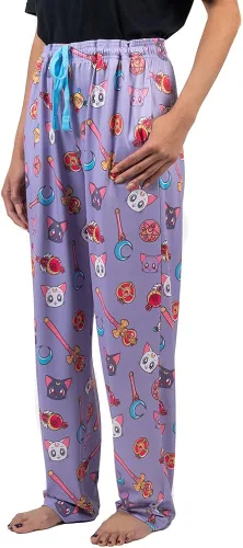 Vista 2 de Bioworld Sailor Moon - Pantalones de dormir con estampado, Multicolor