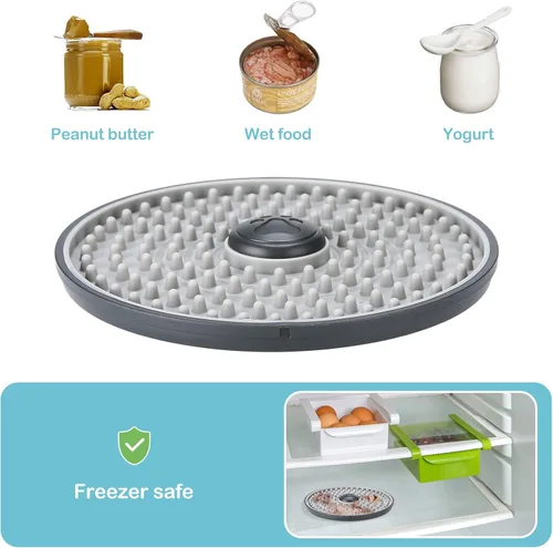 Vista 4 de Avont Tapete para lamer para perros y gatos, tapete para lamer jaula de perros y gatos, alimentador lento para alimentos húmedos, almohadilla