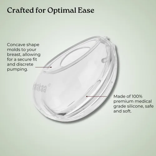 Vista 4 de HAAKAA Shell - Extractor de leche manual manos libres, silicona de grado médico, compacto, portátil y discreto, válvula a prueba de fugas, 2.5