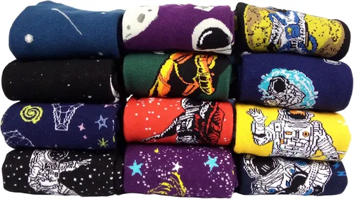 Vista 8 de HSELL - Calcetines de vestir para hombre, diseños de colores, divertidos y novedosos