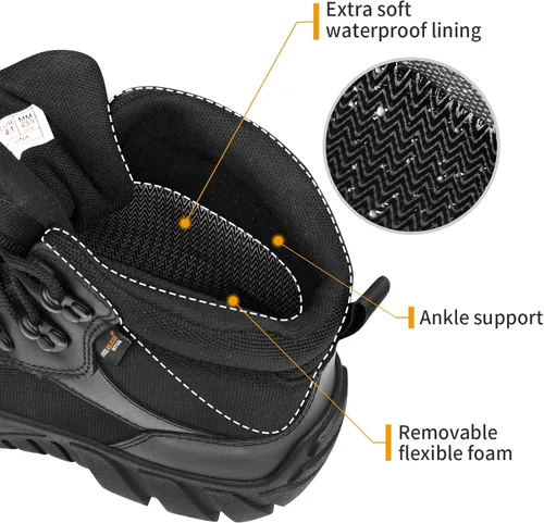 Vista 2 de FREE SOLDIER Men's Waterproof Hiking Boots Military Tactical Boots for Men Outdoor Lightweight Work Boots