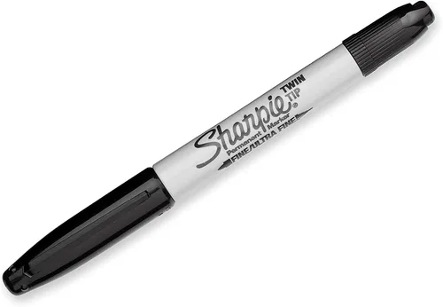 Vista 2 de Sharpie Twin Tip Permanent Markers, Fine and Ultra Fine, Black, 12 Count