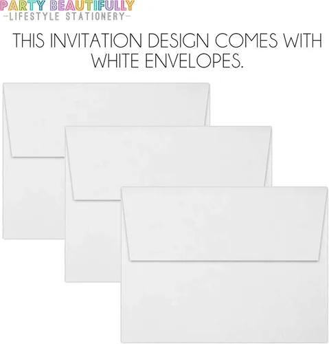 Vista 3 de Invitaciones rojas para fiesta de graduación con sobres (rojo/negro)