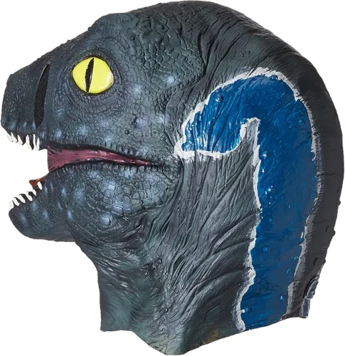Vista 2 de Rubie's - Máscara de látex velociraptor azul para hombre