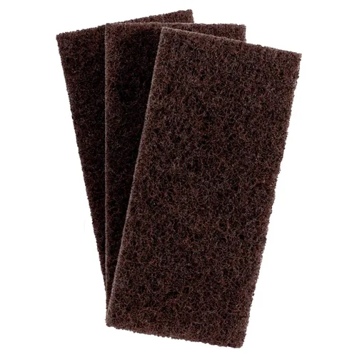 Vista 6 de 3M Doodlebug Brown Scrub 'N Strip Pad 8541, 4.625 pulgadas x 10 pulgadas (20 unidades)