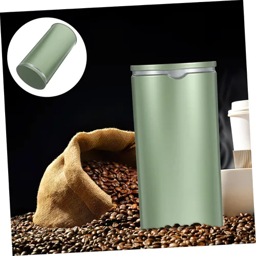 Vista 2 de Zerodeko Bote de café 2 piezas de hojalata caja de dulces, recipiente de té, recipientes de té, recipiente redondo con tapa, juego de té, recipiente
