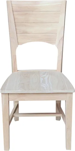 Vista 4 de IC INTERNATIONAL CONCEPTS Canyon Collection - Juego de dos sillas de madera maciza sin terminar