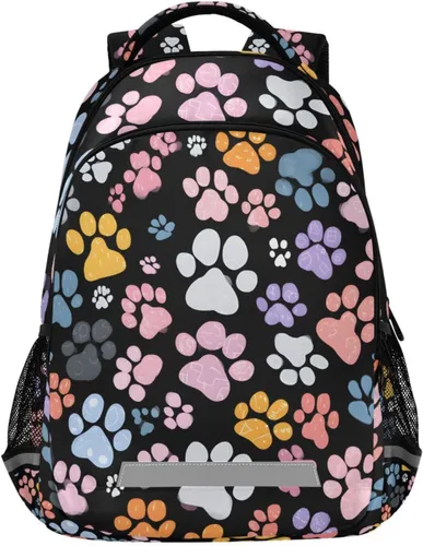 Vista 27 de ALAZA Divertidas mochilas de viaje para computadora portátil, mochila escolar para hombres, mujeres, adolescentes, niños, 33, Pugs de dibujos Pugs