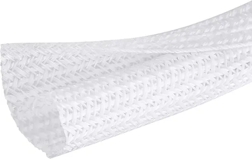 Vista 8 de Malla protectora de cable de 10 pies y 1/2 pulgada, funda dividida para cable de alimentación, USB, audio, cable para TV y computadora, protector