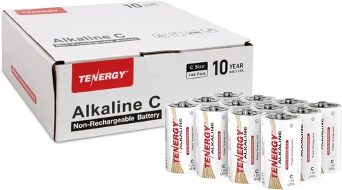 Vista 7 de Tenergy Batería alcalina LR14 de 1.5 V C, baterías no recargables C de alto rendimiento para relojes, controles remotos, juguetes y dispositivos