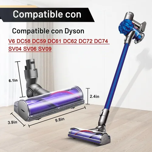 Vista 2 de ilovelife Limpiador de cabezal de liberación rápida para aspiradoras Dyson V6 DC58 DC59 DC62 DC72 DC74 Animal Absolute Modelos Cabezal de limpieza