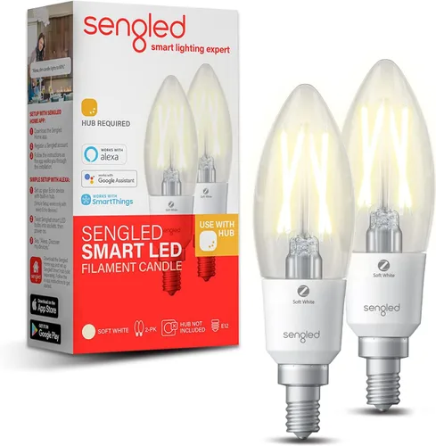 Vista 22 de Sengled - Bombillas inteligentes Zigbee, requiere un concentrador inteligente, funciona con SmartThings y Echo con concentrador incorporado, control