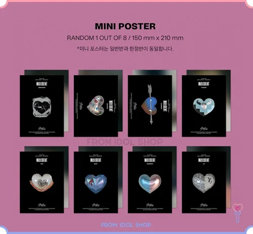 Vista 6 de DREAMUS Stray Kids - MAXIDENT Edición Estándar CD+Beneficio de preventa (T-Crush+Heart ver. Set) (JYPK1467)
