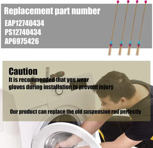 Vista 4 de DC97-16350V Varillas de suspensión de arandela (OEM) compatibles con lavadora Samsung WA54R7200AV/US WA54R7200AW/US WA5AR7200AV/US WA54R7600AV/US