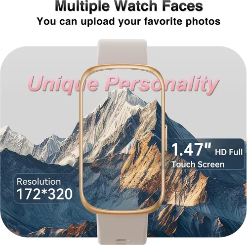Vista 6 de Rastreador de actividad física, relojes inteligentes para mujeres y hombres con monitor de frecuencia cardíaca 24/7/presión arterial/oxígeno
