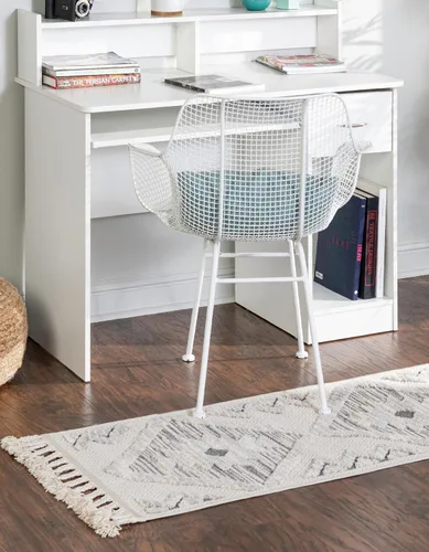 Vista 4 de Unique Loom Arlo Collection - Alfombra Kai (Runner 2' 0" x 6' 0", beige arenoso/gris)