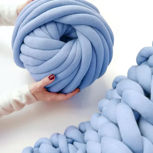 Vista 7 de Hilo para tejer con los brazos para hilo grueso, ganchillo tubular gigante para hacer mantas DIY, tejido a mano con nudos trenzados, manta lavable