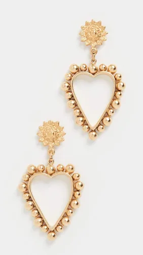 Vista 2 de Brinker Eliza Pendientes de corazón de oro para mujer