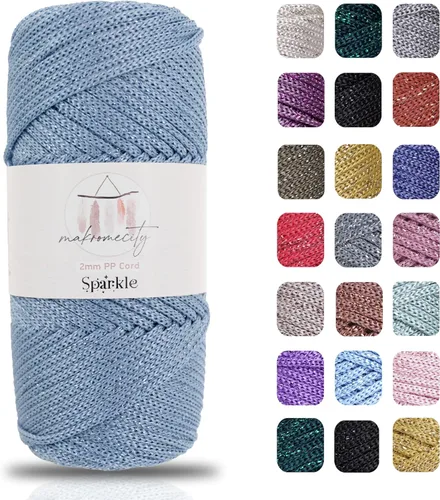 Vista 85 de Makromecity, Cordón de macramé de poliéster de 2 mm x 38 metros (125 yardas) 2 mm de polipropileno, cordón de macramé para crochet, bolsa