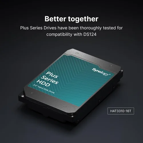 Vista 4 de Synology DiskStation DS124 de 1 bahía (sin disco)