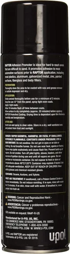 Vista 3 de Raptor Promotor de Adhesión 1K Aerosol, Promotor de Adhesión en Aerosol para Automóviles, Calidad Profesional, Fácil de Usar, Transparente, 12 oz