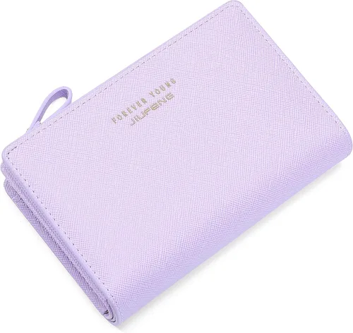 Vista 7 de JIUFENG Cartera con cremallera para mujer, con bloqueo RFID, multiusos, para monederos, tarjetero, monederos cortos Beige