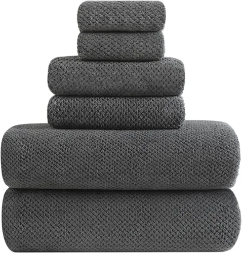 Vista 10 de YTYC Toallas, toallas de baño extra grandes de 29 x 59 pulgadas para baño, toallas de ducha súper suaves de secado rápido, peso ligero, microfibra