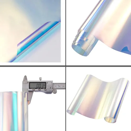 Vista 7 de XhuangTech Película de protección solar para ventana lateral de automóvil, película de protección solar verde dorado camaleón, 76% VLT para ventana