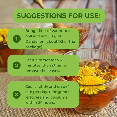 Vista 8 de Hanan Té de raíz de diente de león de hoja suelta – Té de hierbas Diente de León 100% natural de Perú, infusión sin cafeína para apoyo digestivo