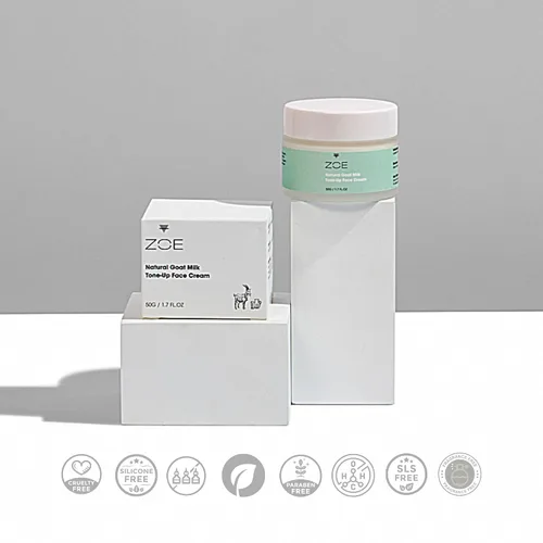 Vista 4 de ZOE Crema facial Radiance - Crema hidratante facial para una piel brillante - Extractos botánicos y vitaminas y leche de cabra - Hidratante
