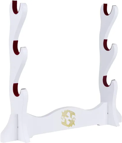 Vista 14 de Soporte de espada de terciopelo japonés acolchado Katana Stand Samurai Display Rack Soporte Todo Tanto Espada yin y Yang 1 Nivel