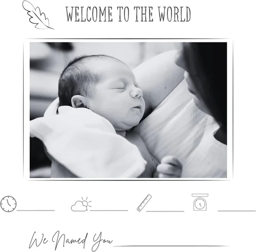 Vista 21 de Joss & Lac Gender Neutral Álbum de fotos minimalista para bebé niño o niña de los primeros 5 años - Un libro de hitos para registrar cada evento