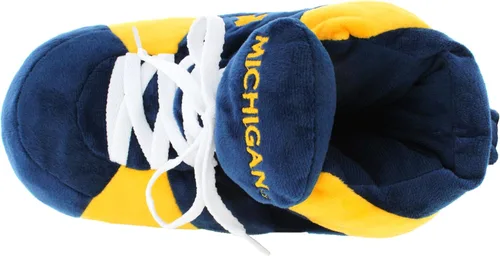Vista 6 de Comfy Feet Everything Comfy CFNCAA01 - Pantuflas de deporte originales de Michigan Wolverines, talla XL, talla 10.5-12.5 de mujer 9.5-11.5