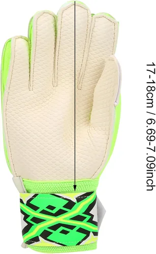 Vista 4 de Guantes de portero de fútbol de alto rendimiento Palma gruesa de poliuretano con protector de dedo Guantes de portero de fútbol