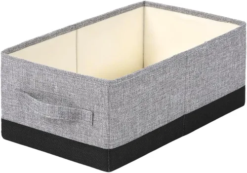 Vista 13 de ALYER Organizador de almacenamiento plegable de tela con asas, contenedor para dormitorio, oficina, armario, bebés, guardería, juguetes, libros
