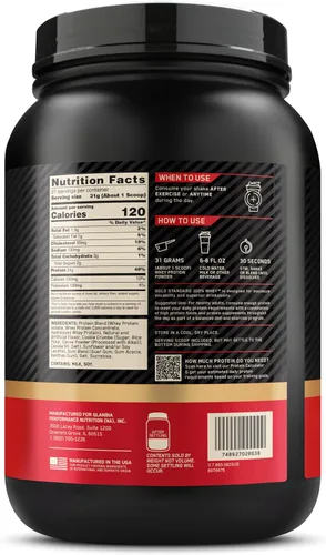 Vista 11 de Optimum Nutrition Estándar dorado 100% Proteína de Suero de Leche en Polvo, Pie de lima, 1.8 Libra