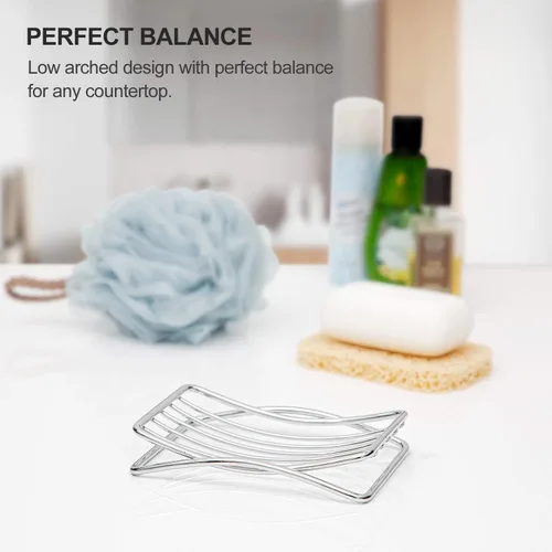 Vista 6 de Jabonera GUUKAR de Acero Inoxidable para Barra de Jabón en Ducha y Baño, Jabonera Autodrenante con Soporte para Esponja para Fregadero de Cocina