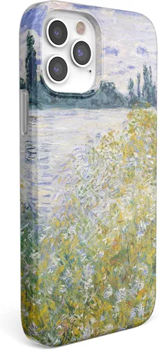 Vista 2 de Casely Funda para iPhone 12 Pro Max Île aux Fleurs The Met Museum Diseño clásico de funda ultra delgada