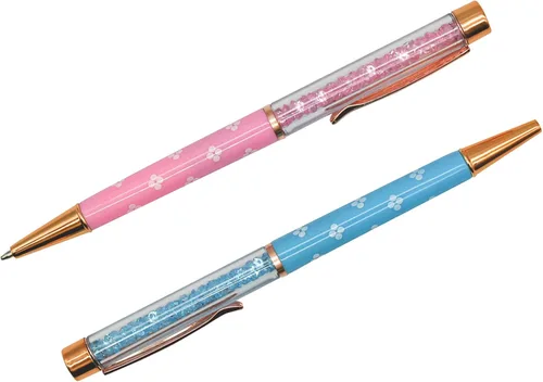 Vista 8 de 12 bolígrafos de diamantes de cristal floral, bonitos bolígrafos retráctiles con diamantes de imitación brillantes para escuela, oficina, boda