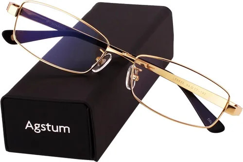 Vista 2 de Pure Titanium Full Rim Gafas Marco Ópticas Lente Transparente 2.126in