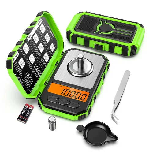 Vista 11 de AMIR Báscula digital de miligramo de 1.76 oz/0.00 oz, báscula portátil de joyería, báscula electrónica de bolsillo de alta precisión, LCD