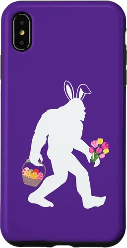 Vista 7 de Funda para iPhone 15 Easter Bigfoot Yeti Funny Sasquatch Egg Scavenger