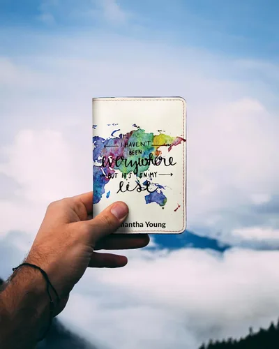 Vista 19 de Wanderlust - Soporte para pasaporte de cuero para mujer