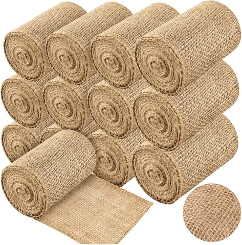 Vista 4 de 3Rolls - Protector de árbol de arpillera natural de 5 pulgadas x 17 pies